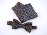 Luxury Gift for Men - Bow Tie Set and Pocket Square - Silk Men's Accessories- Hand Made in USA