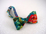 Bow Tie " Aloha "- Maui Rose Bow Tie - Tropical Flower Men's Bow Tie - Made in USA